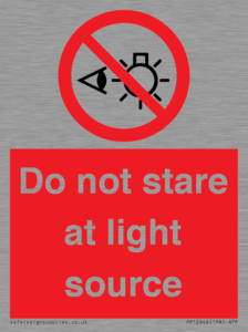Do not stare at light source